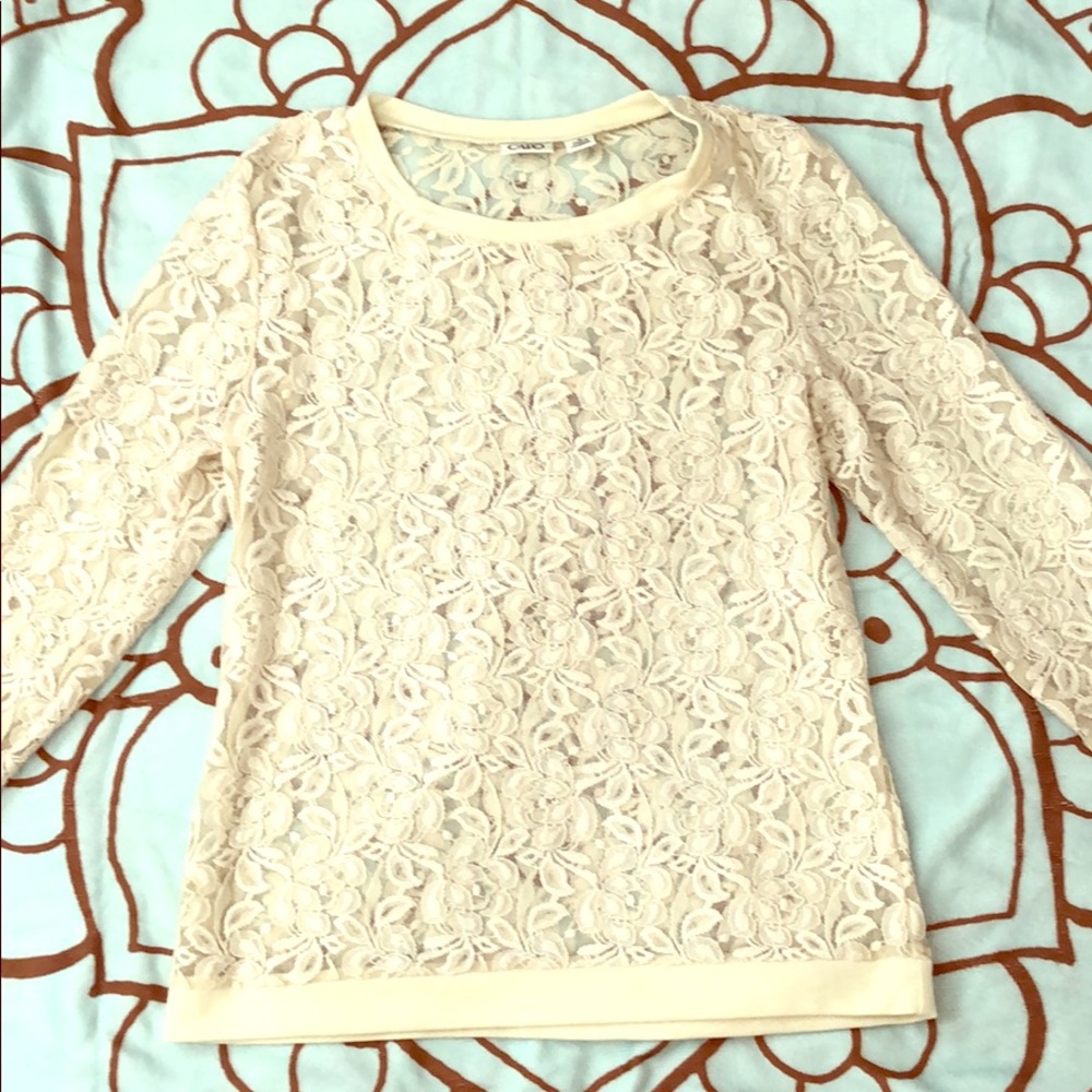 Sheer lace top